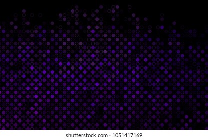 Dark Purple vector  layout with circle shapes. Abstract illustration with colored bubbles in nature style. Completely new template for your brand book.