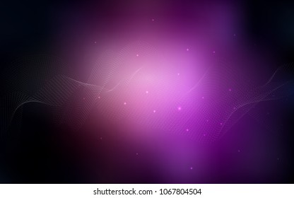 Dark Purple vector layout with circle shapes. Blurred decorative design in abstract style with bubbles. The pattern can be used for beautiful websites.