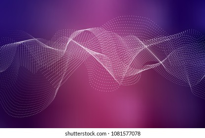 Dark Purple vector layout with circle shapes. Modern abstract illustration with colorful water drops. Pattern can be used as texture of water, rain drops.