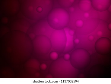 Dark Purple vector layout with circle shapes. Blurred bubbles on abstract background with colorful gradient. New design for ad, poster, banner of your website.
