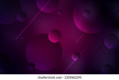 Dark Purple vector layout with circle shapes. Modern abstract illustration with colorful water drops. Pattern can be used for beautiful websites.