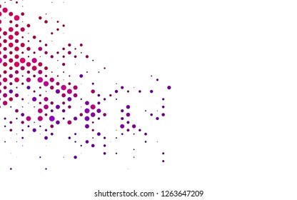 Dark Purple vector layout with circle spots. Glitter abstract illustration with blurred drops of rain. Design for business adverts.