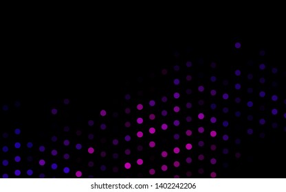 Dark Purple vector layout with circle shapes. Abstract illustration with colored bubbles in nature style. Design for posters, banners.