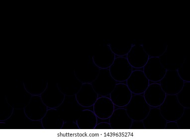 Dark Purple vector layout with circle shapes. Illustration with set of shining colorful abstract circles. Pattern for beautiful websites.