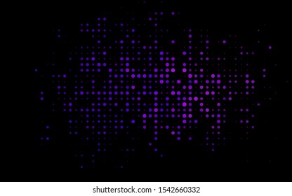 Dark Purple vector layout with circle shapes. Beautiful colored illustration with blurred circles in nature style. Pattern of water, rain drops.