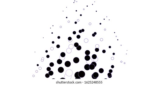 Dark Purple vector layout with circle shapes. Abstract colorful disks on simple gradient background. Design for your commercials.