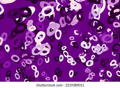 Dark Purple vector layout with circle shapes. Beautiful colored illustration with blurred circles in nature style. Pattern for ads, leaflets.