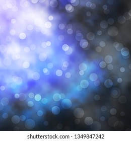 Dark Purple vector layout with circles. Abstract decorative design in gradient style with bubbles. Pattern for websites, landing pages.