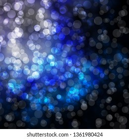 Dark Purple vector layout with circles. Glitter abstract illustration with colorful drops. Pattern for wallpapers, curtains.