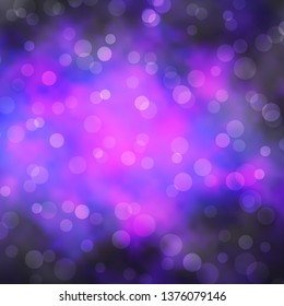 Dark Purple vector layout with circles. Colorful illustration with gradient dots in nature style. Pattern for websites, landing pages.