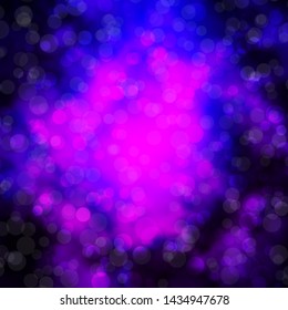 Dark Purple vector layout with circles. Modern abstract illustration with colorful circle shapes. Design for your commercials.