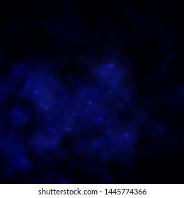 Dark Purple vector layout with circles, stars. Glitter abstract illustration with colorful drops, stars. Texture for window blinds, curtains.