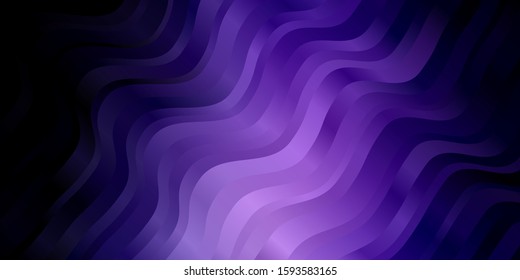 Dark Purple vector layout with circular arc. Illustration in abstract style with gradient curved.  Template for cellphones.