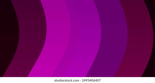 Dark Purple vector layout with circular arc. Illustration in halftone style with gradient curves. Pattern for websites, landing pages.