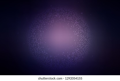 Dark Purple vector layout with cosmic stars. Modern abstract illustration with Big Dipper stars. Best design for your ad, poster, banner.