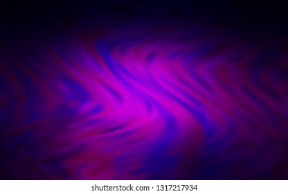 Dark Purple vector layout with cosmic stars. Blurred decorative design in simple style with galaxy stars. Best design for your ad, poster, banner.