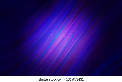 Dark Purple vector layout with cosmic stars. Glitter abstract illustration with colorful cosmic stars. Pattern for futuristic ad, booklets.