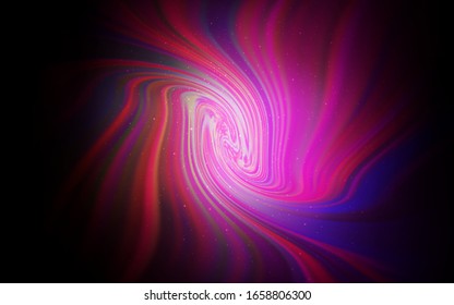 Diseño vector púrpura oscuro con estrellas cósmicas. Ilustración brillante con estrellas del cielo en plantilla abstracta. Patrón para sitios web de astrología.