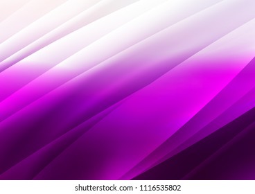 Dark Purple vector layout with curved lines. Shining colored illustration with narrow lines. Smart design for your business advert.