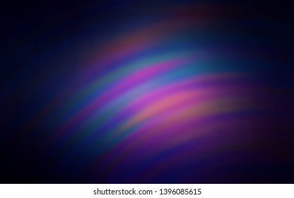 Dark Purple vector layout with curved lines. Colorful illustration in simple style with gradient. A new texture for your  ad, booklets, leaflets.
