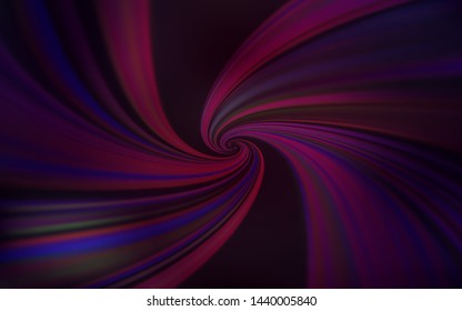 Dark Purple vector layout with curved lines. A circumflex abstract illustration with gradient. Brand new design for your ads, poster, banner.