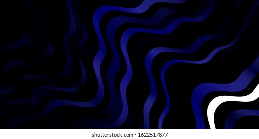 Dark Purple vector layout with curves. Gradient illustration in simple style with bows. Pattern for websites, landing pages.
