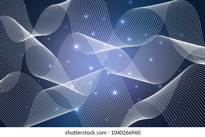 Dark Purple vector layout with festival confetti. Confetti on blurred abstract background with colorful gradient. New design for ad, poster, banner of your Party.