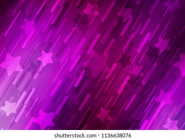 Dark Purple vector layout with flat lines. Shining colored illustration with narrow lines. Best design for your ad, poster, banner.