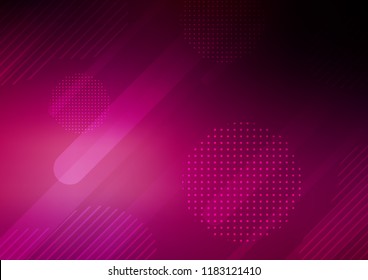 Dark Purple vector layout with flat lines and dots. Decorative shining illustration with lines, dots on abstract template. Smart design for your business advert.