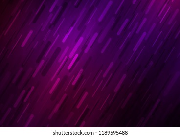 Dark Purple vector layout with flat lines. Glitter abstract illustration with colored sticks. The pattern can be used for websites.