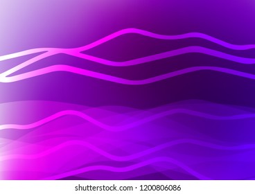 Dark Purple vector layout with flat lines. Shining colored illustration with narrow lines. The pattern can be used as ads, poster, banner for commercial.