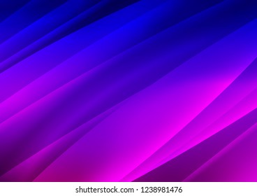 Dark Purple vector layout with flat lines. Lines on blurred abstract background with gradient. Best design for your ad, poster, banner.