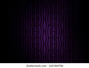 Dark Purple vector layout with flat lines. Decorative shining illustration with lines on abstract template. The pattern can be used as ads, poster, banner for commercial.