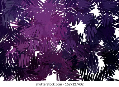 Dark Purple vector layout with flat lines. Glitter abstract illustration with colorful sticks. Pattern for your busines websites.