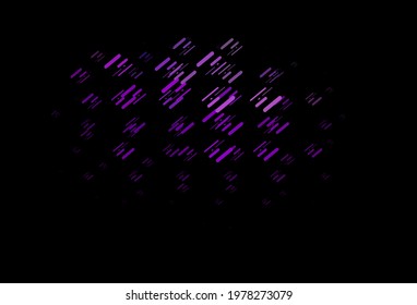 Dark Purple vector layout with flat lines. Decorative shining illustration with lines on abstract template. Pattern for websites, landing pages.