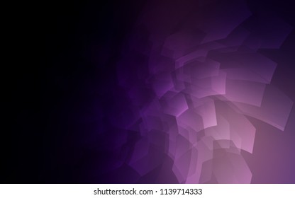 Dark Purple vector layout with hexagonal shapes. Colorful hexagons on white backdrop. Pattern for texture of wallpapers.