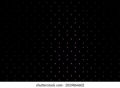Dark purple vector layout with latin alphabet. Colored alphabet signs with gradient on white background. The pattern can be used for ad, booklets, leaflets of education.