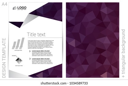 Dark Purple vector  layout for Leaflets. Blurred decorative design in abstract style with textbox. Completely new template for your brand book.