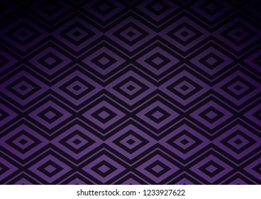 Dark Purple vector layout with lines, rectangle. Colorful illustration with lines, cubes on abstract template. Pattern for websites, landing pages.