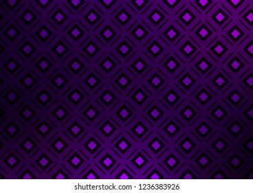 Dark Purple vector layout with lines, rectangle. Glitter abstract illustration with colorful lines, rhombuses. Pattern for ads, posters, banners.
