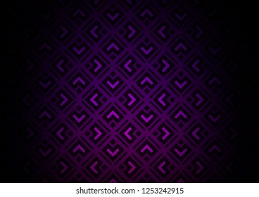 Dark Purple vector layout with lines, rectangle. Colorful illustration with lines, cubes on abstract template. Smart design for your business advert.