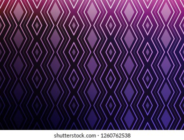 Dark Purple vector layout with lines, rectangle. Colorful lines, squares on abstract background with gradient. Best design for your ad, poster, banner.