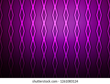 Dark Purple vector layout with lines, rectangle. Glitter abstract illustration with colorful lines, rhombuses. Pattern for websites, landing pages.