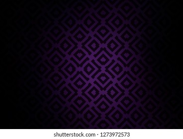 Dark Purple vector layout with lines, rectangle. Glitter abstract illustration with colorful lines, rhombuses. Pattern for ads, posters, banners.