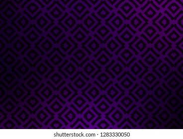 Dark Purple vector layout with lines, rectangle. Colorful decorative design in simple style with lines, rhombuses. Smart design for your business advert.