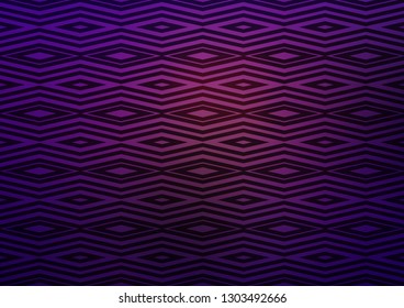 Dark Purple vector layout with lines, rectangle. Glitter abstract illustration with colorful lines, rhombuses. Best design for your ad, poster, banner.
