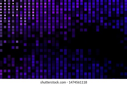 Dark Purple vector layout with lines, rectangles. Beautiful illustration with rectangles and squares. Pattern for commercials.