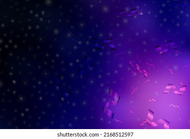 Dark Purple vector layout in New Year style. Modern abstract Christmas mood shapes. Pattern for ads, poster, banner of books.