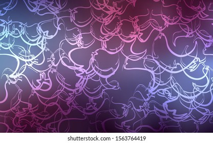 Dark Purple vector layout with peppers. Blurred decorative design of peppers in doodle style. Doodle design for your business advert of cafes.