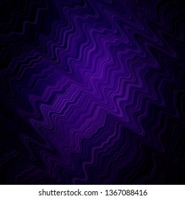 Dark Purple vector layout with wry lines. Colorful illustration in abstract style with bent lines. Pattern for websites, landing pages.